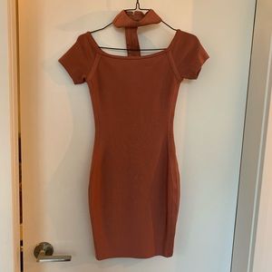 GUESS Marciano bodycon dress with choker detail